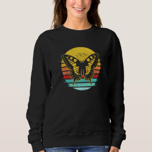 Butterfly Retro Sunset Insect Monarch Entomology Sweatshirt