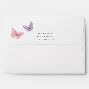 Butterfly Return Address Envelope