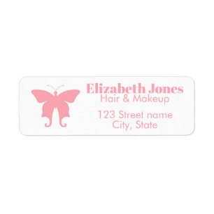 Butterfly return address label