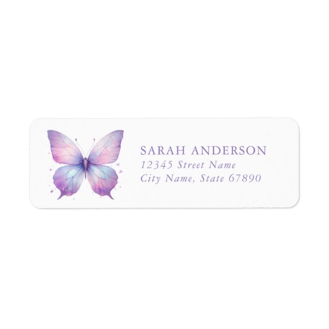 Butterfly Return Address Labels (Front)