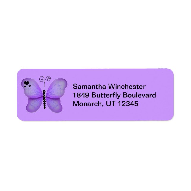 Butterfly Return Address Labels (Front)