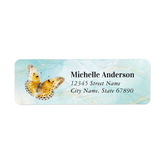 Butterfly Return Address Labels (Front)