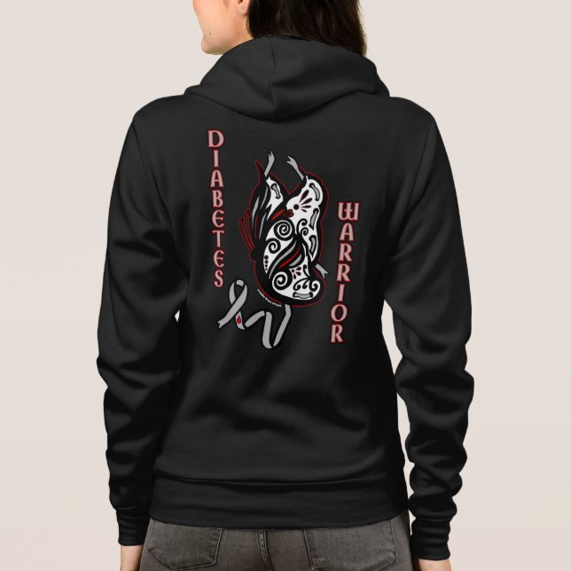Butterfly/Ribbon...Diabetes Hoodie (Back)