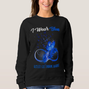 Butterfly Ribbon Feather Restless Legs Syndrome Aw Sweatshirt