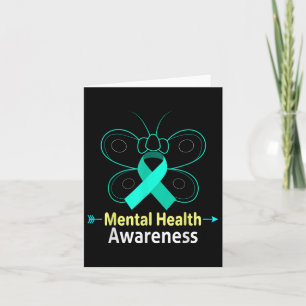 Butterfly Ribbon Mental Health Shirt Mental Health Card