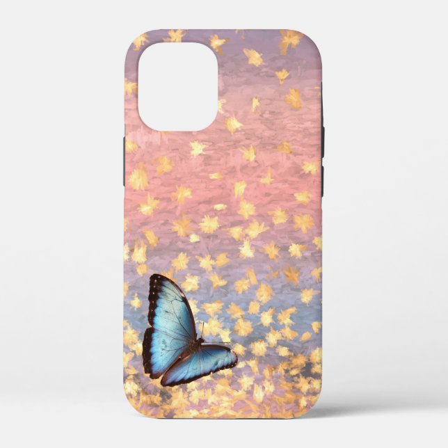 Butterfly Rose Gold Flakes Abstract Design Case-Mate iPhone Case (Back)