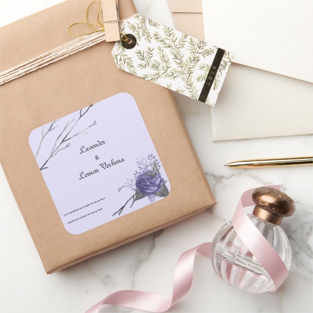 Butterfly Rose Luxury Soap and Candle Label (Gifting)