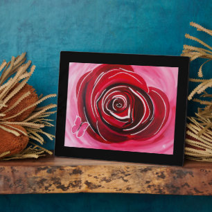 Butterfly Rose Painting by Alfred Fox Plaque