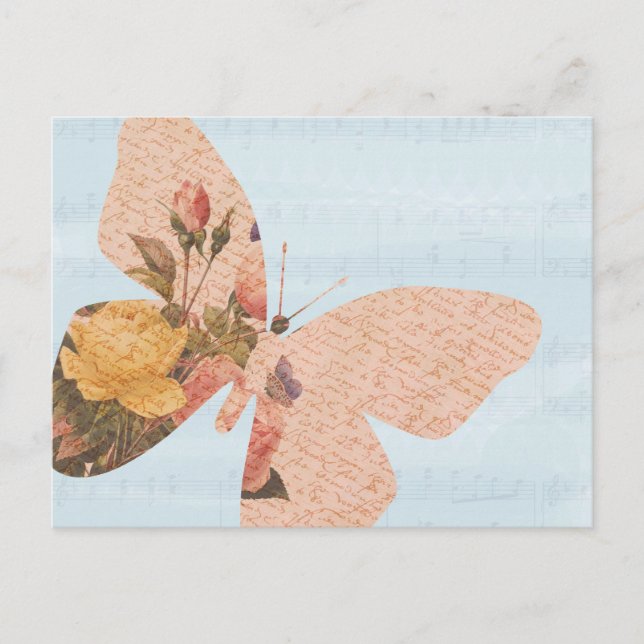 Butterfly Roses Postcard (Front)