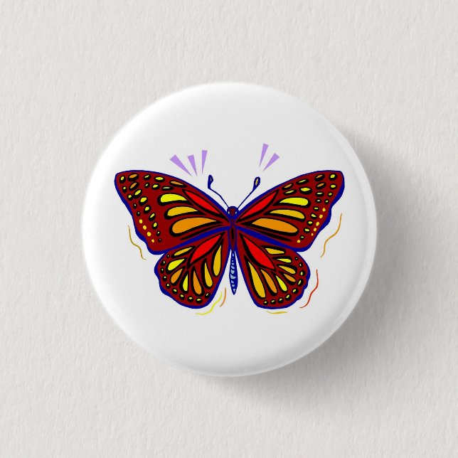 Butterfly - Round Button (Front)