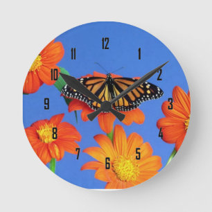 BUTTERFLY ROUND CLOCK