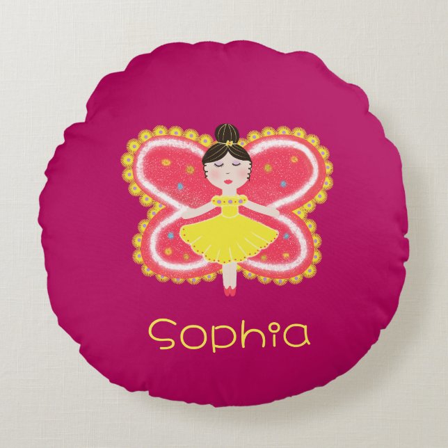 Butterfly  round cushion (Front)