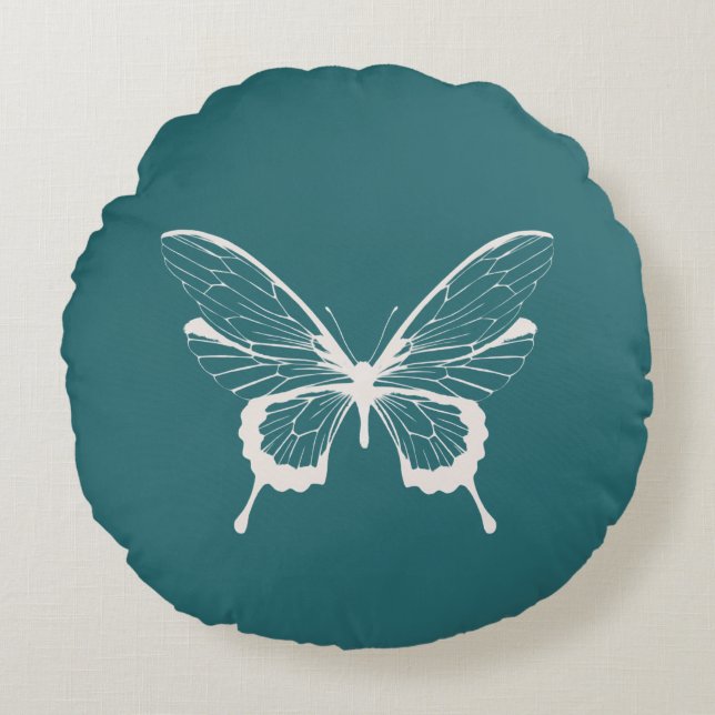 Butterfly Round Pillow (Front)