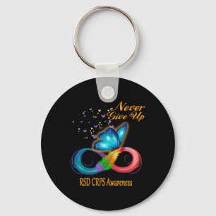 Butterfly RSD CRPS Awareness Key Ring