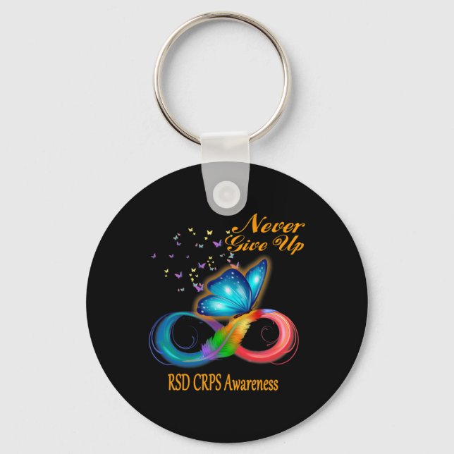 Butterfly Rsd Crps Awareness  Key Ring (Front)