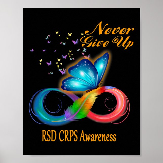 Butterfly Rsd Crps Awareness  Poster (Front)