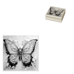 Butterfly rubber stamp