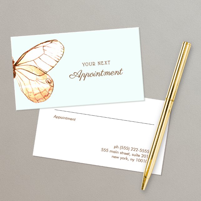 Butterfly Salon Appointment Business Card (Creator Uploaded)