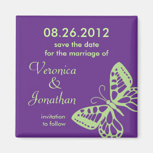 Butterfly Save the Date Magnet