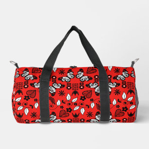 Butterfly Scandinavian folk art Duffle Bag