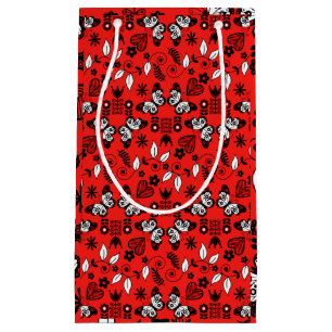 Butterfly Scandinavian folk art  Small Gift Bag