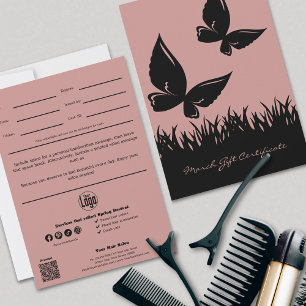 Butterfly Scissors Cut Stylist Gift Certificate