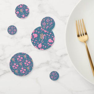 Butterfly Seahorse in pink Bubbles Custom Confetti