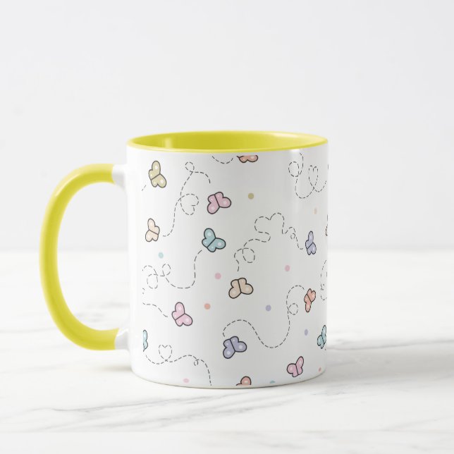 Butterfly Seamless Pattern Mug (Left)