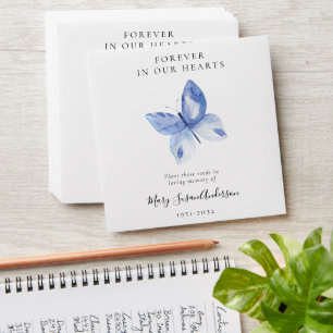 Butterfly Seed Packet Memorial Funeral  Envelope