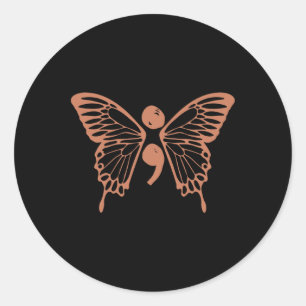 Butterfly Semicolon 988 Suicide Prevention Awarene Classic Round Sticker