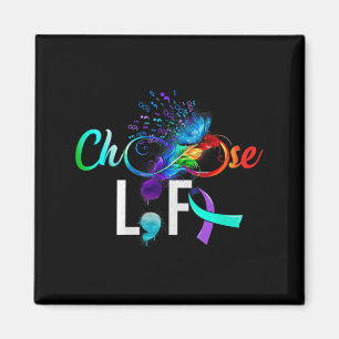 Butterfly Semicolon Choose Life Awareness Magnet