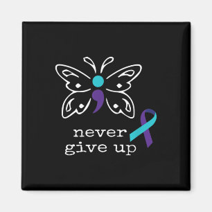 Butterfly Semicolon Gift Suicide Prevention Awaren Magnet