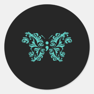 Butterfly Semicolon Suicide Awareness Prevention T Classic Round Sticker