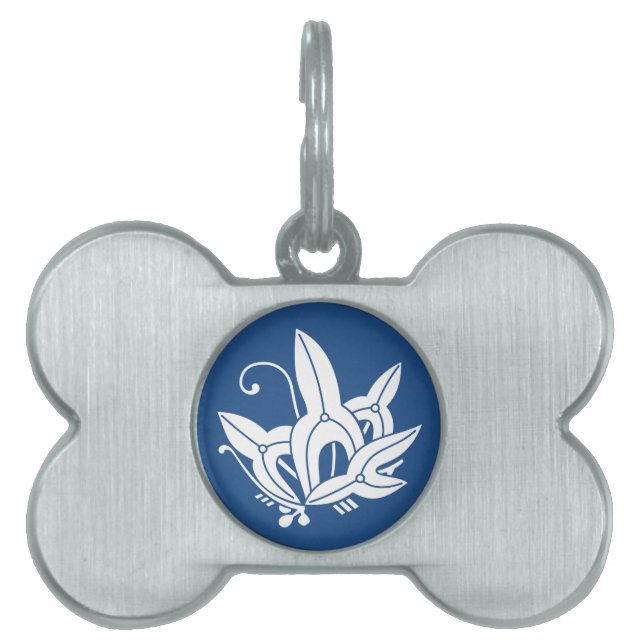 Butterfly-shaped arrowhead pet tag (Front)