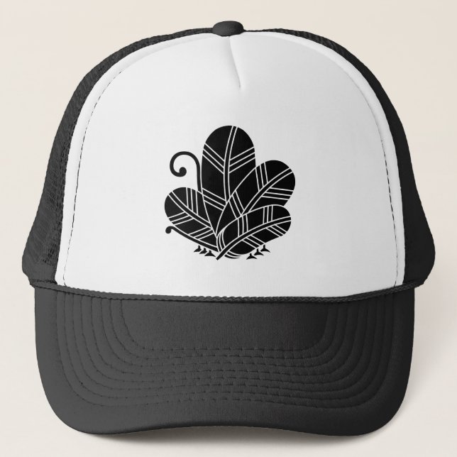 Butterfly-shaped hawk feathers trucker hat (Front)