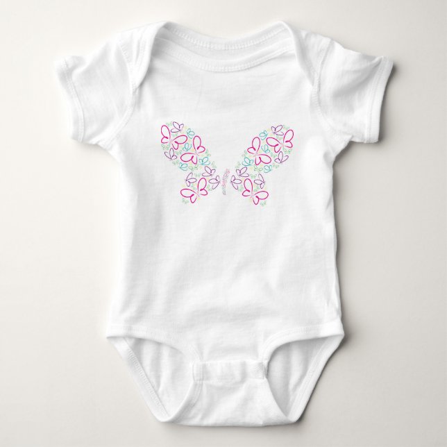 Butterfly shapes baby bodysuit (Front)