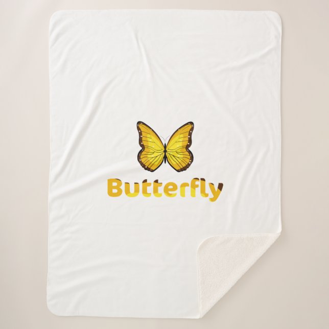 Butterfly Sherpa Blanket (Front)