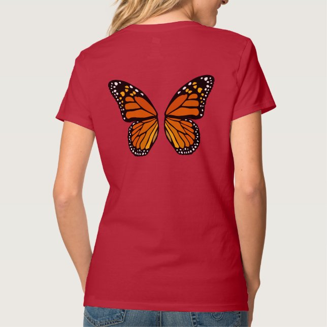 Butterfly Shirt Ladies Cute Girls Butterfly Top (Back)