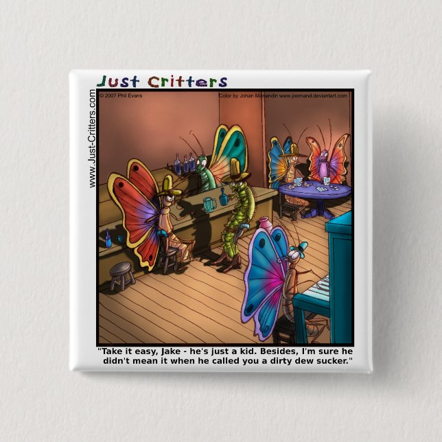 Butterfly Showdown 15 Cm Square Badge (Front)