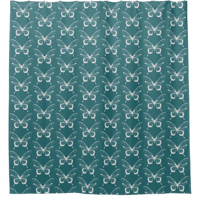 Butterfly Shower Curtain (Front)