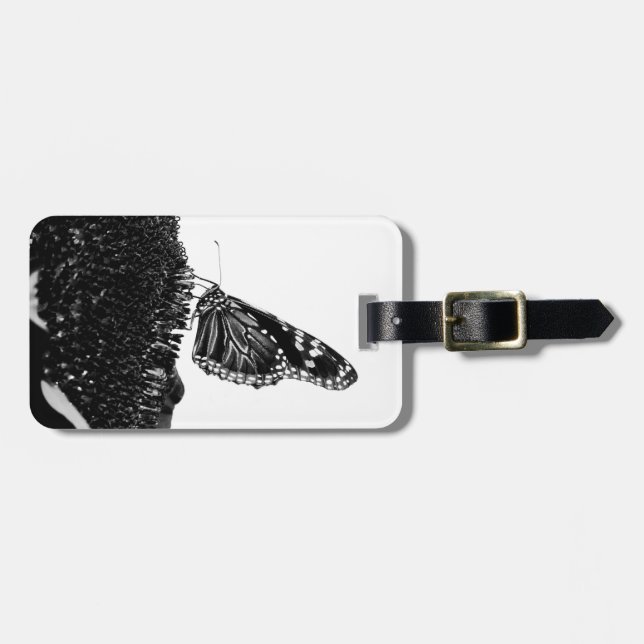 butterfly shy blacq luggage tag (Front Horizontal)