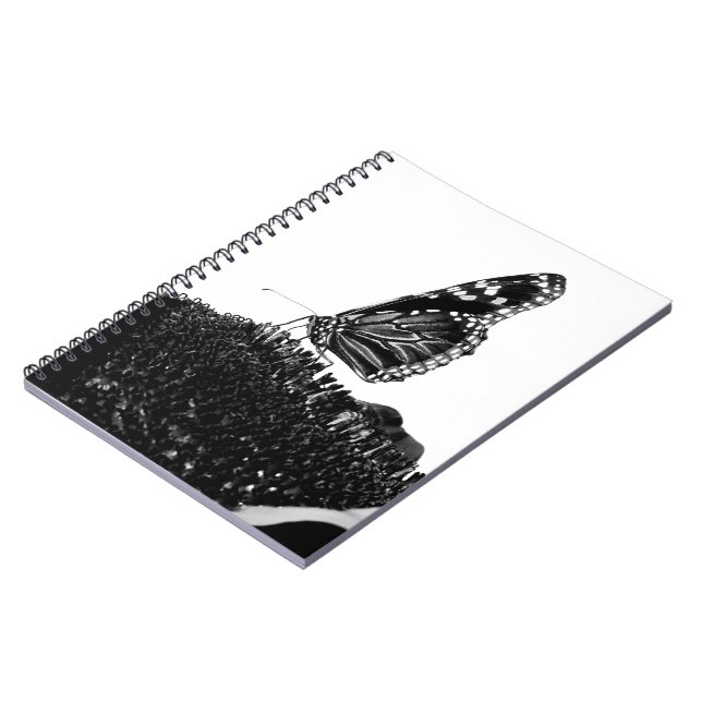 butterfly shy blacq spiral notebook (Left Side)