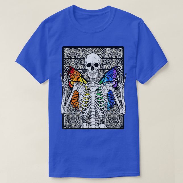 Butterfly Skeleton Fairycore Aesthetic  T-Shirt (Design Front)