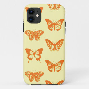 Butterfly sketch, yellow and orange Case-Mate iPhone case