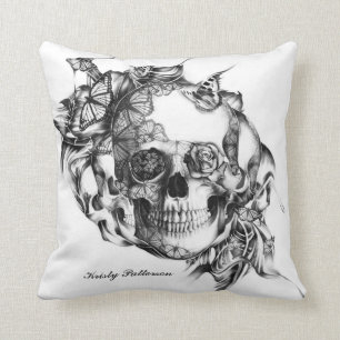 Butterfly Skull LARGE pillow