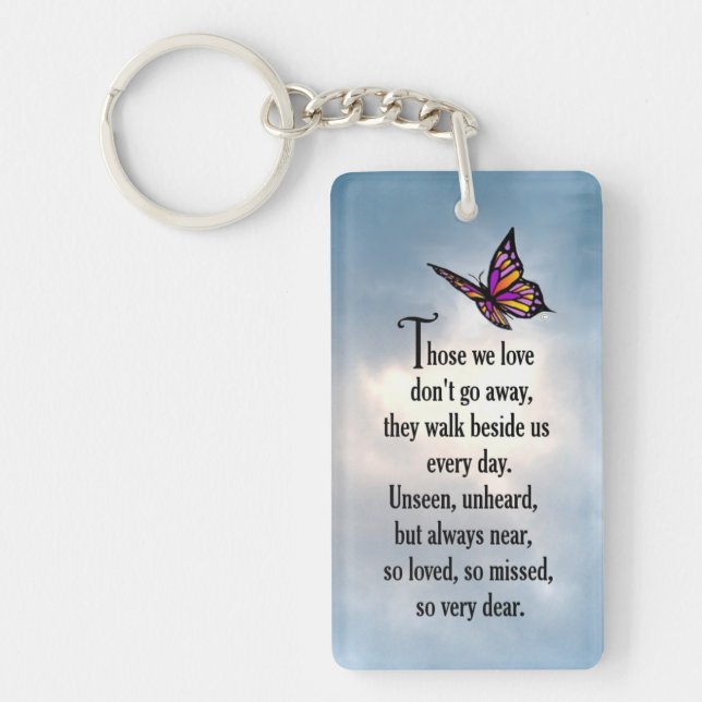 Butterfly "So Loved" Poem Key Ring (Front)