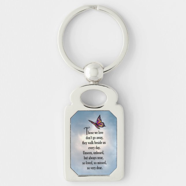 Butterfly "So Loved" Poem Key Ring (Front)