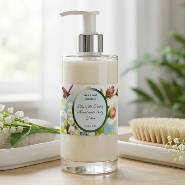 Butterfly Soap and Bath Products Label - rectangle (Creator Uploaded)