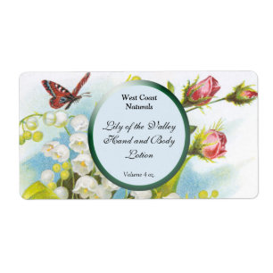 Butterfly Soap and Bath Products Label Template -