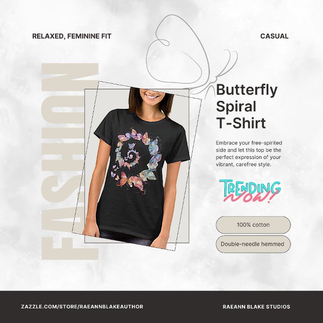 Butterfly Spiral T-Shirt  (Creator Uploaded)